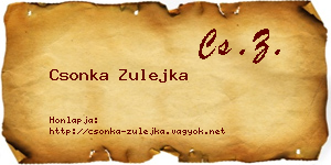 Csonka Zulejka névjegykártya